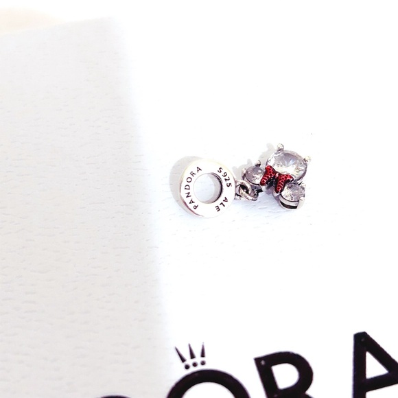PANDORA Disney Minnie Mouse Silhouette Christmas Dangle Charm w/box - Picture 9 of 10
